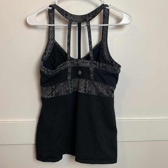 Athleta Black & Gray Prisma Strappy Back Tank Top - Picture 4 of 8